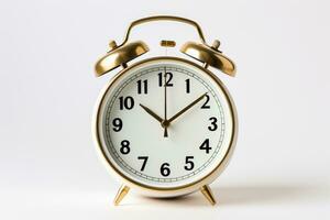 ai généré regarder date limite minute éveillé ancien minuteur alarme compte à rebours rappel l'horloge cloche vieux métal photo