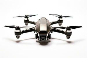 ai généré drone avion innovation en volant copter professionnel moderne hélice sans fil ciel photo