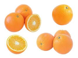 des oranges ensemble isolé photo