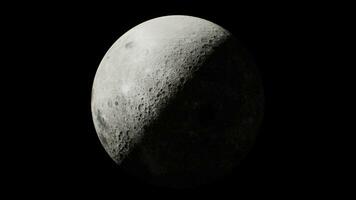 vue de le ensoleillé côté de le lune de une distance photo