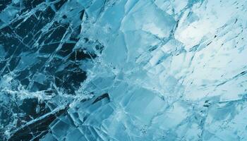 ai généré abstrait bleu la glace cristal reflète la nature congelé fraîcheur généré par ai photo