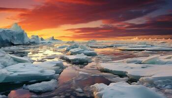 ai généré abstrait bleu la glace cristal reflète la nature congelé fraîcheur généré par ai photo