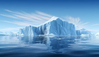 ai généré rafraîchissant boisson la glace cube fusion dans verre de du froid l'eau généré par ai photo