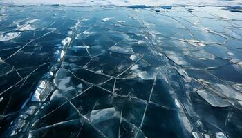 ai généré rafraîchissant boisson la glace cube fusion dans verre de du froid l'eau généré par ai photo