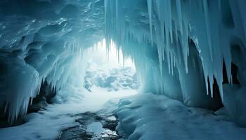 ai généré rafraîchissant boisson la glace cube fusion dans verre de du froid l'eau généré par ai photo