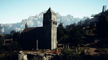 vue de un vieux église dans le campagne photo