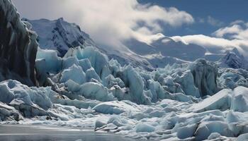 ai généré transparent la glace cristal reflète le beauté de la nature du froid Température généré par ai photo