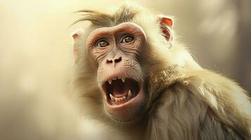 ai généré babouin natura animal fond d'écran Contexte photo