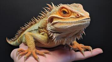 ai généré barbu dragon natura animal fond d'écran Contexte photo