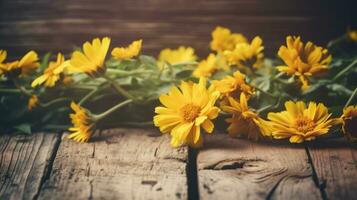 ai généré captivant bannière conception avec espiègle fleurs photo