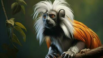 ai généré tamarin natura animal fond d'écran Contexte photo