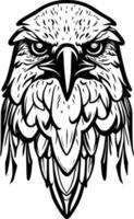 noir et blanc illustration de une Aigle avec ailes photo