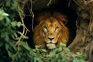 Lion dans le région sauvage photo