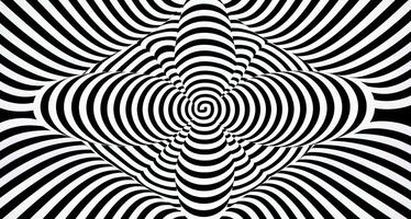 ai généré génératif ai, surréaliste noir et blanc arrière-plan, abstrait optique illusion, trippant psychédélique ancien milieu siècle moderne géométrique modèle photo