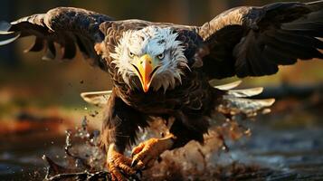 ai généré incroyable Aigle fond d'écran photo