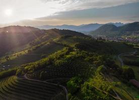 terrasses de montagne l'après-midi photo