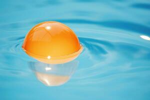 ai généré Soleil recours plage l'eau amusement Balle jouer Plastique été chaud loisir vacances Contexte photo