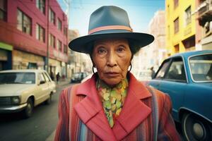 ai généré adulte mature la personne personnes âgées traditionnel portrait femmes tête caucasien cheveux mode de vie photo