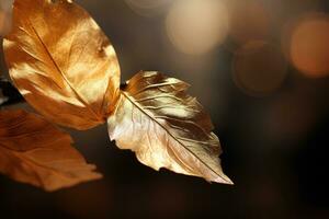 ai généré coloré la nature forêt macro Contexte beauté fermer feuilles flore saisonnier tomber photo