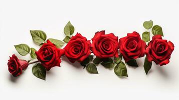 ai généré rouge des roses Contexte concept pour Valentin journée et l'amour. photo