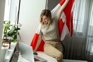 Canada nationale drapeau affaires la communication lien concept photo