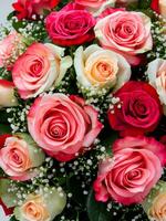 bouquet de des roses ai génératif photo