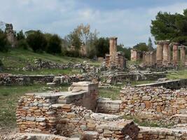 ruines de un ancien ville ai génératif photo