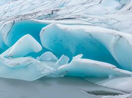 étagère la glace de une fusion glacier ai génératif photo