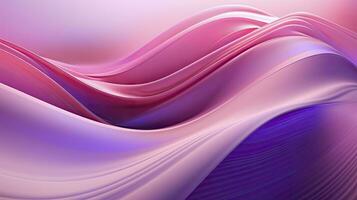 ai généré abstrait 3d image de numérique vagues dans nuances de rose et violet. ai généré photo