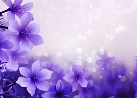 ai généré abstrait violet fleurs printemps Contexte photo