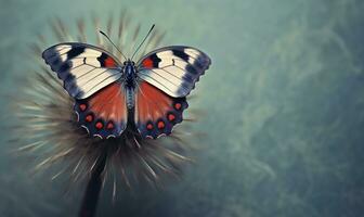 ai généré liberté macro la photographie de une papillon photo