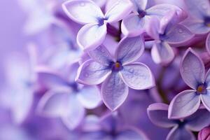 ai généré lilas fleur macro Contexte avec copie espace. ai généré photo