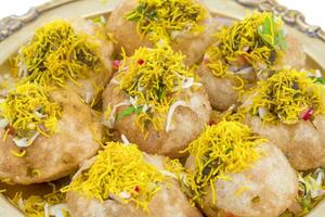 Indien épicé chaat article sev puri photo