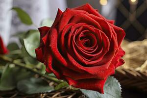 ai généré rouge Rose pour la Saint-Valentin journée. ai généré photo