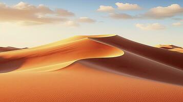 ai généré désert avec magique sables et dunes comme inspiration pour exotique aventures dans sec climats. ai généré. photo