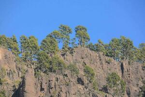 une Montagne avec des arbres sur Haut de il photo