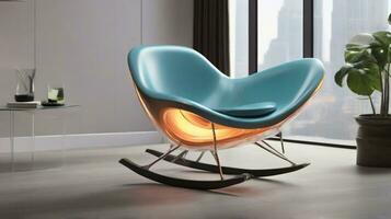 ai généré moderne séance chaise concept conception photo