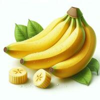 ai généré mûr banane, Jaune bananes, fermer de banane photo