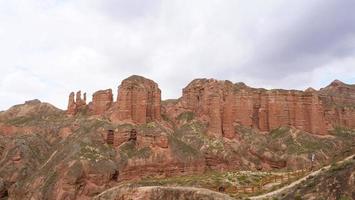 zone pittoresque de binggou danxia dans la province de sunan zhangye gansu, en chine. photo