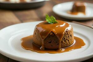 ai généré caramel au beurre pudding. pro photo