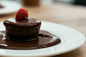 ai généré Chocolat pudding. pro photo