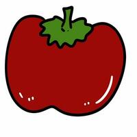 tomate fruit dessin animé sur blanc Contexte photo