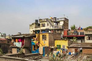 Maisons colorées à sinamangal, Katmandou, Népal photo