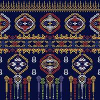 thaïlandais et global en tissu la fusion, exquis motifs et culturel tapisserie, thaïlandais soie patrimoine, thaïlandais et ancien asiatique culturel en tissu modèle, thaïlandais l'éléphant photo