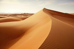 ai généré roulant Orange le sable dunes et le sable ondulations.ai généré. photo