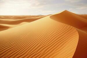 ai généré roulant Orange le sable dunes et le sable ondulations.ai généré. photo