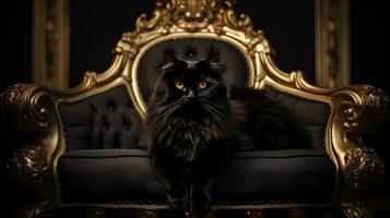 ai généré Royal animaux domestiques animaux dans luxe palais photo