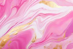 ai généré abstrait Contexte de acrylique peindre dans rose et blanc couleurs, rose violet marbre texture Contexte. photo