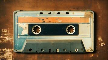 ai généré génératif ai, photo de vieux l'audio ruban cassette, ancien nostalgique objet pour le conception de le Années 80