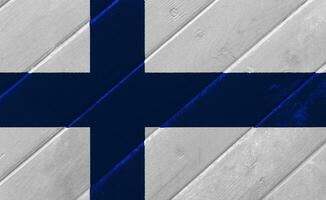 drapeau de république de Finlande sur une texturé Contexte. concept collage. photo